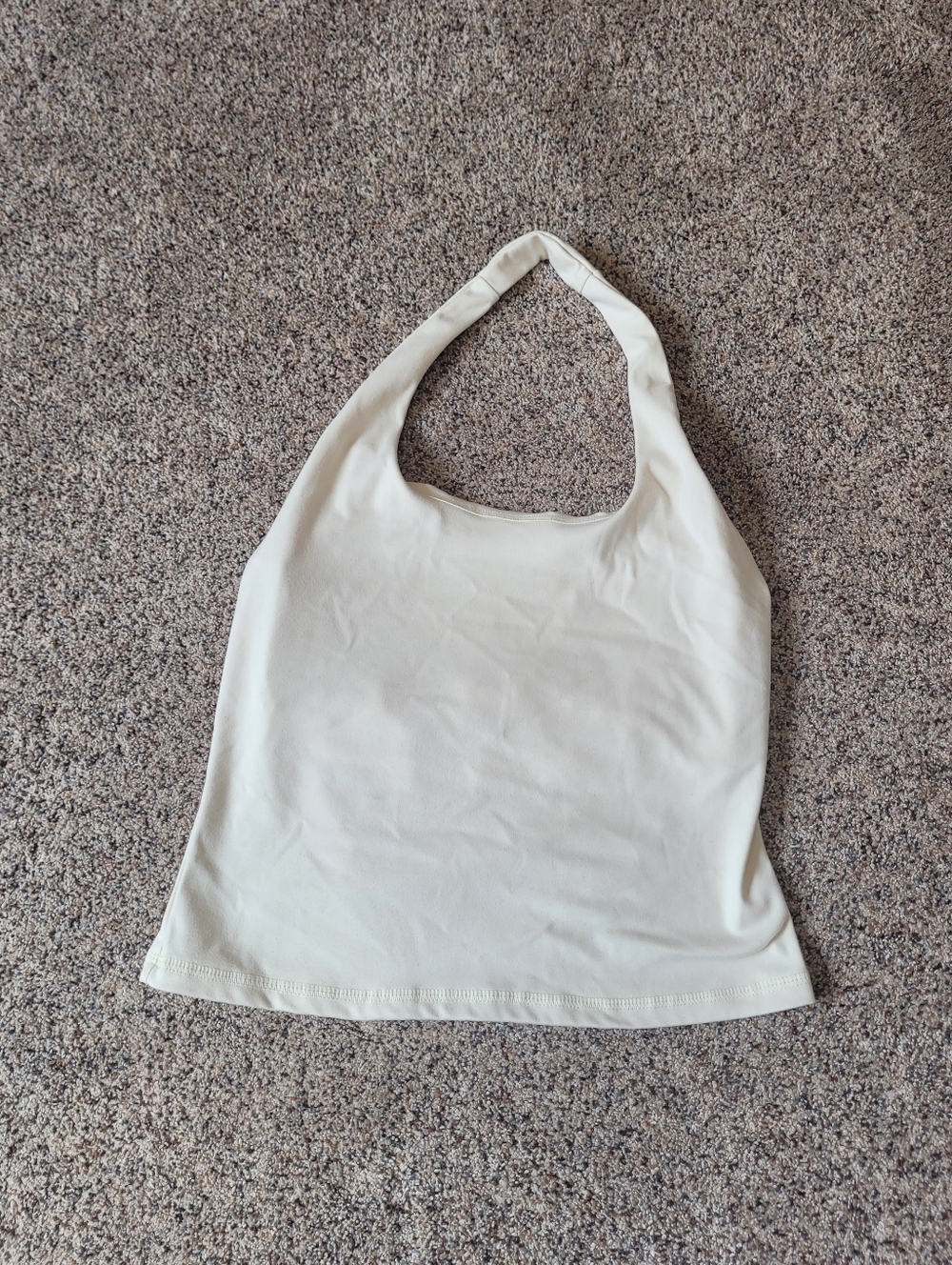 Love Charm Ladies' Pale Yellow Y2K Halter Tank Top Size Medium - Picture 2 of 4